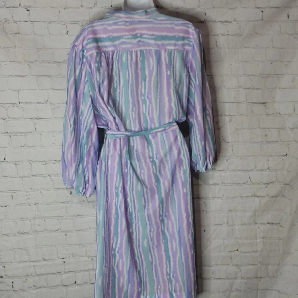 ‎Women's Vintage CALIFORNIA LOOKS Long Sleevez Stripes Dress Size 22